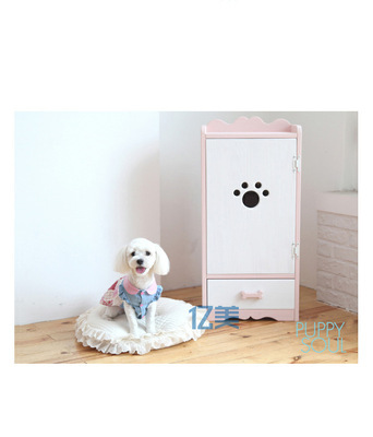 【烤漆可愛實用 寵物貓狗衣架衣柜 寵物儲物家具 收納置物柜帶抽屜】價格,廠家,圖片,寵物窩、籠,廣州億美展示柜制作-